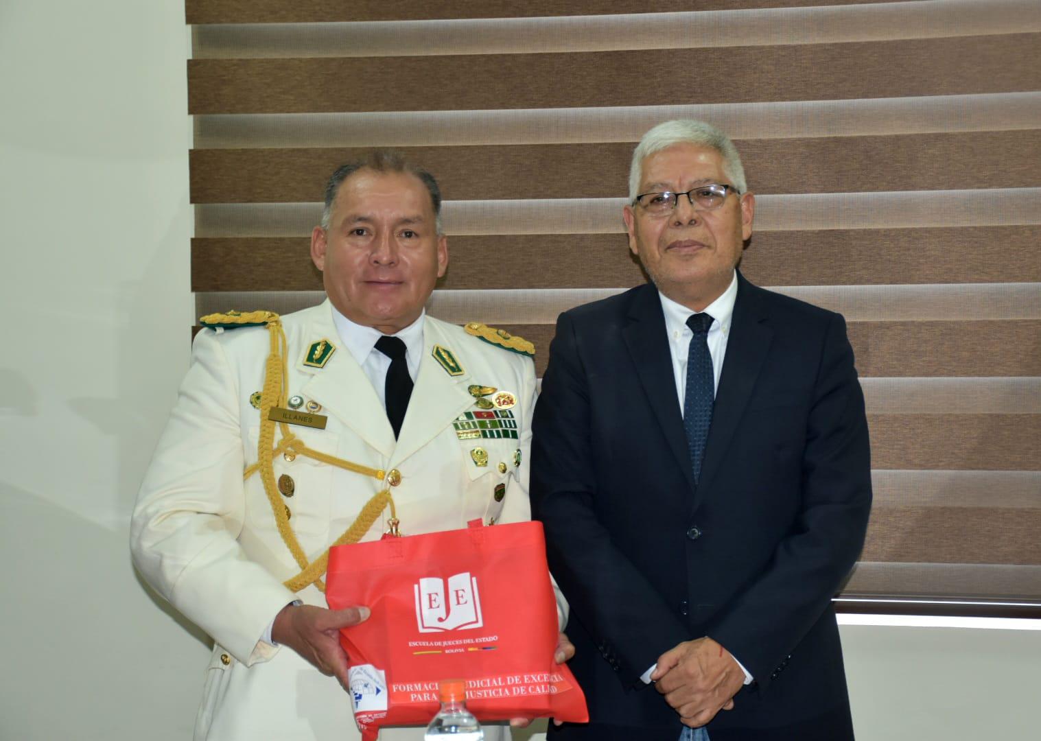 REUNIÓN DE COORDINACIÓN ENTRE EL DIRECTOR DE LA ESCUELA DE JUECES DEL ESTADO Y EL RECTOR DE LA UNIVERSIDAD POLICIAL DE SUCRE.