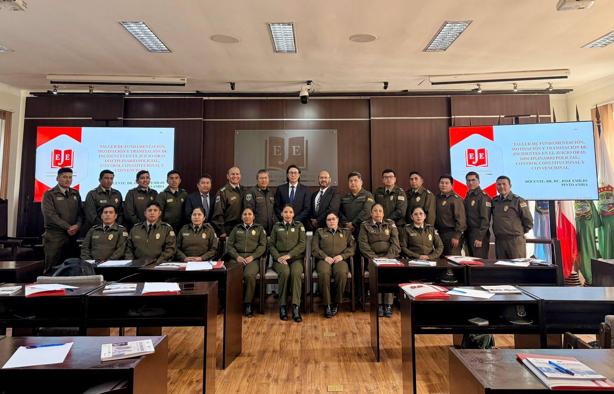 EJE FORTALECE LA JUSTICIA DISCIPLINARIA POLICIAL CON TALLER ESPECIALIZADO EN FUNDAMENTACIÓN, MOTIVACIÓN Y CONTROL CONSTITUCIONAL
